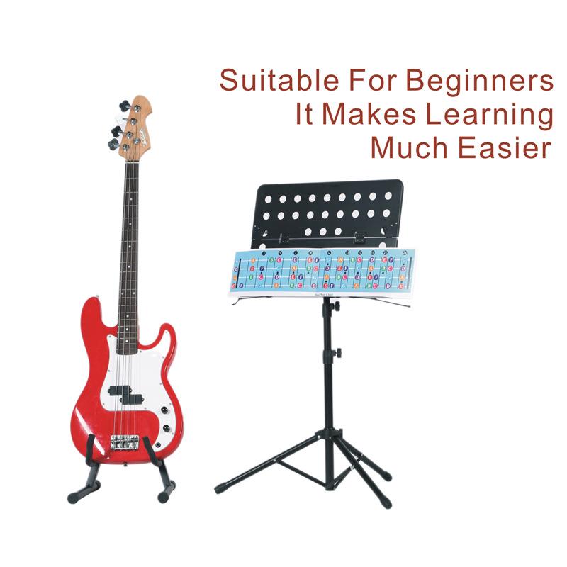 Electric Bass Scales & Chord Charts - Four-String Diagrams