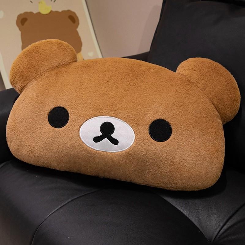 Plush Rilakkuma Pillow For Kids And Teens Soft Cotton Bed Cushion For Dorm Room Decor