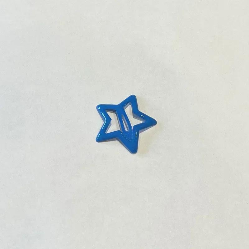 20 шт. красочные заколки для волос в форме звезды BB для девочек Y2K сладкие заколки-звезды для женщин простые металлические защелкивающиеся заколки для волос головные уборы ювелирные аксессуары