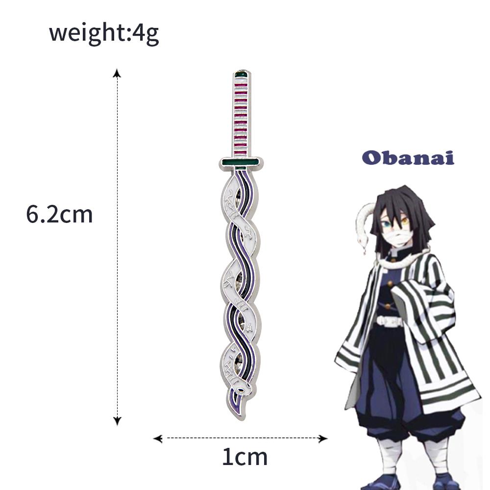 Anime Demon Slayer Pin Brooch Metal Enamel Fire Flame Butterfly Icon Blade Sword Badge Backpack Shirt Hard Lapel Pin Accessories