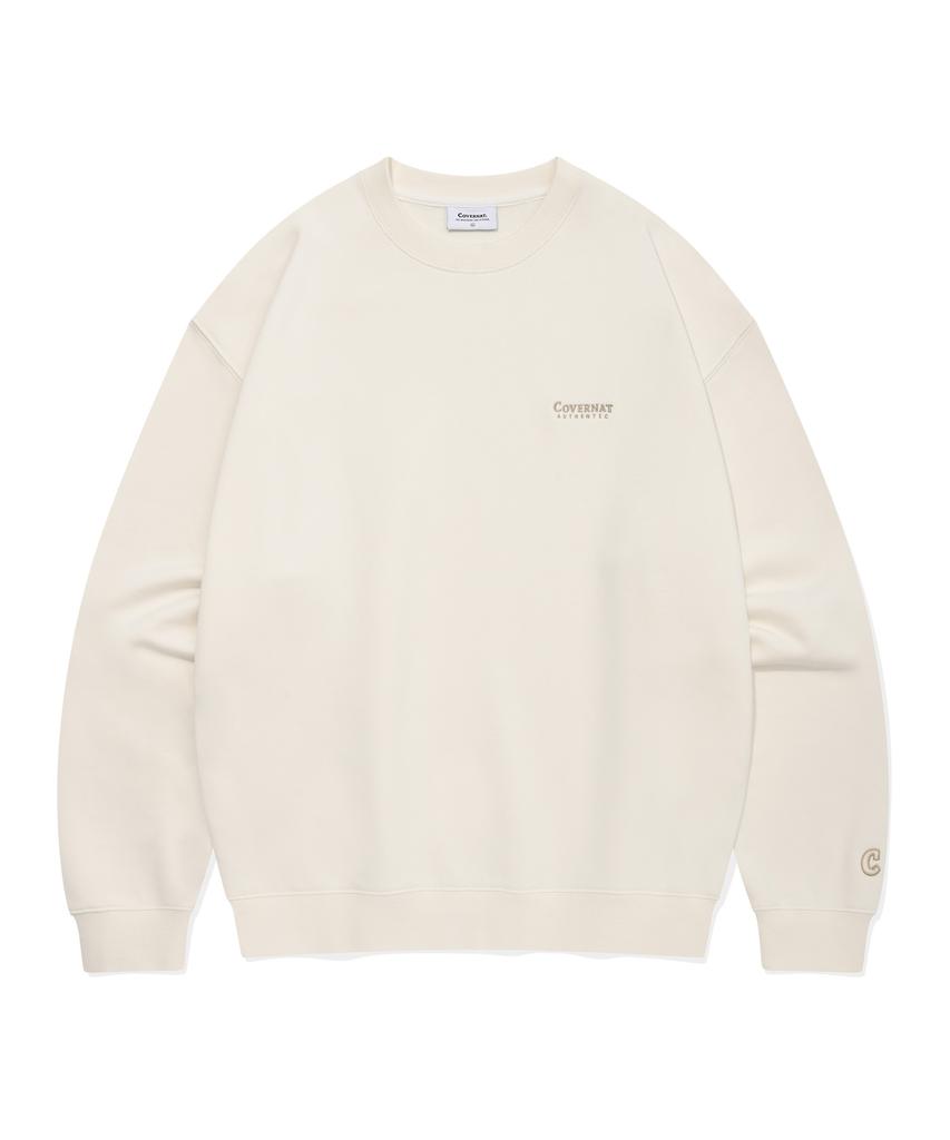 COVERNAT Small Authentic Logo Sweatshirt Ivory