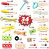 Children's Wooden Toy Tool Box Montessori Toy Educational Games Tool Box Children Children's Toy From Gift Girls Boys 2 3 4 5 6 Years 34 Pieces