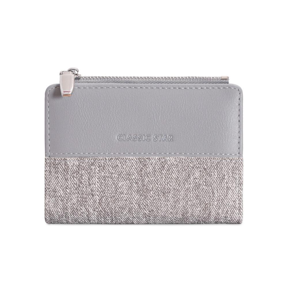 Ins Mini Short Wallet Zipper Large Capacity Money Bag PU Leather Coin Pocket Women