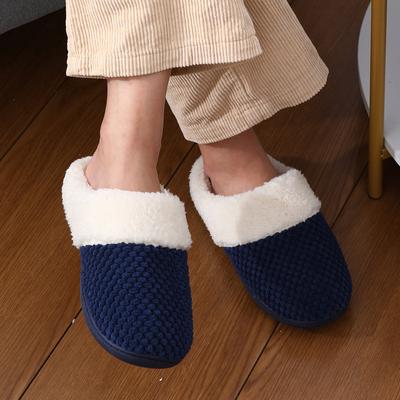 Модные домашние тапочки Comwarm Fur для женщин и мужчин, удобные зимние теплые тапочки с флисовой подкладкой, хлопковая обувь для дома и улицы, короткая плюшевая обувь