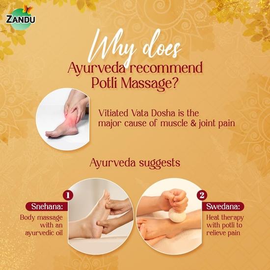 Zandu Ayurvedic Pain Relief Potli | 100% Ayurvedic Herbal Potli for Joint & Muscle Pain | 17 Herbs for Soothing Relief