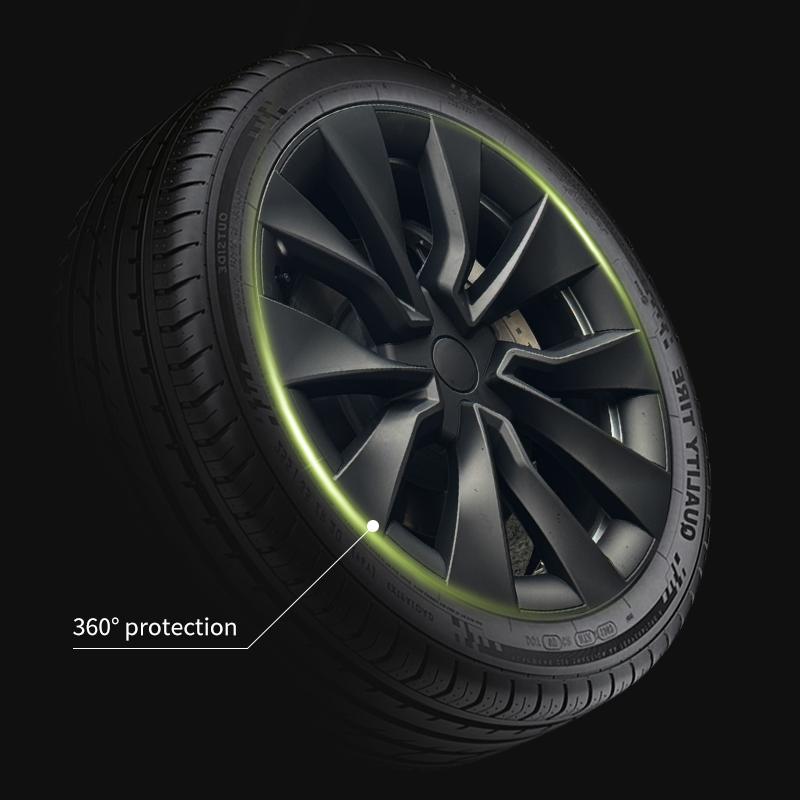 4pcs for Tesla Model 3 Highland 2023-2026 19 inch turbine sports performance wheel caps car full wheel cap accessories design