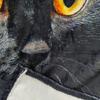 Фланелевое одеяло с принтом черного кота, мягкий теплый плед для дивана, дивана, офиса, кровати, кемпинга, путешествий, уютное одеяло для сна