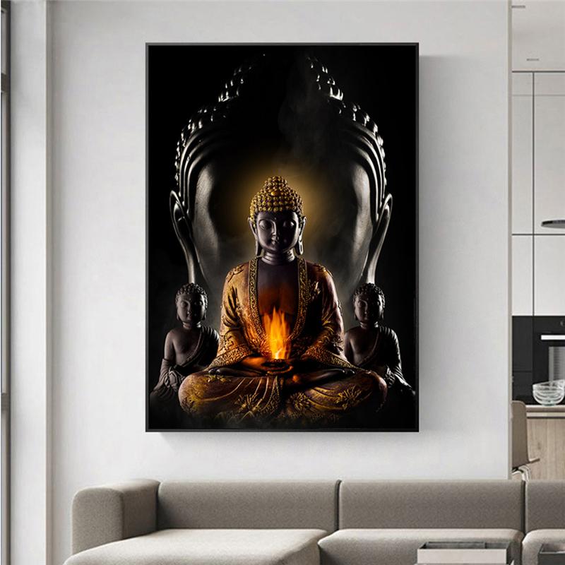 God Buddha Wall Art Canvas Prints Modern Buddha Canvas Art Paintings On The Wall Canvas Pictures Buddhism Posters Wall Decor