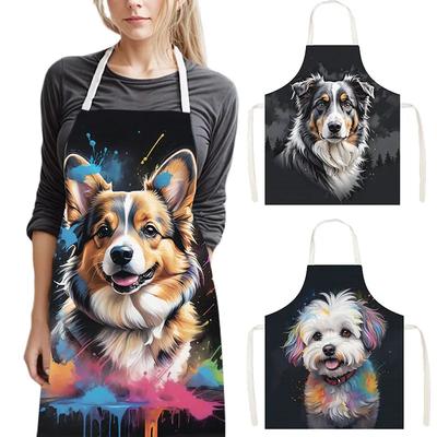 Корги / Бишон Фризе / Самоедская Собака Кухонный Фартук Чихуахуа Немецкие Овчарки Женская Одежда для Уборки Дома Шеф-повар Фартук для Готовки