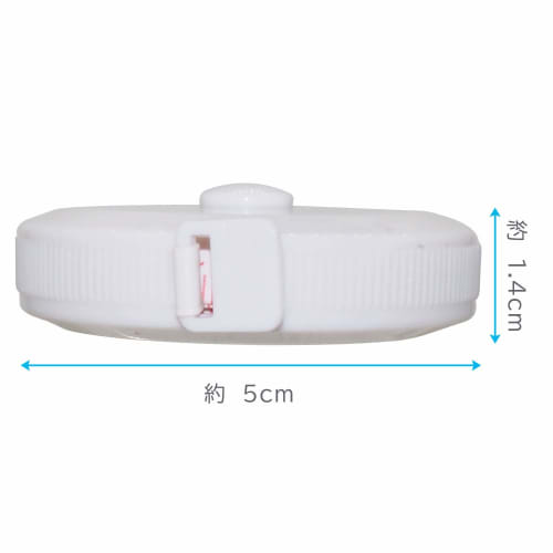 Audiophile Diet Tape Measure, Soft Type, 1.5m, Centimeter and Inch Indications, Retractable, Push Button, White, Blue, 2-Piece Set