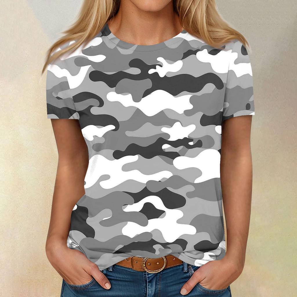 Рубашки с коротким рукавом для женщин, милые топы, футболки с принтом, блузки, повседневные базовые топы больших размеров, пуловеры