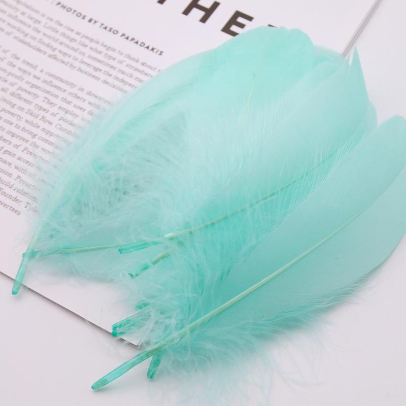 50Pcs Color Full Soft Big Floating Feather Goose Feather Diy Color Feather Headdress Craft Decorative Material
