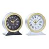 Table Clock - Unspecified - 12x6x13 Cm - Black and White Glass - Iron - 2 Units