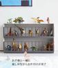 Yamazaki Jitsugyo Dinosaur Animal Storage Cage Wide 2 Tier Stone Gray Tower Figure Case Collection Case 5808 & Approx. W45XD14.5XH26.5cm