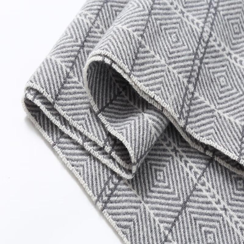 Hengyuanxiang Geometric Pattern 100% Wool Scarf