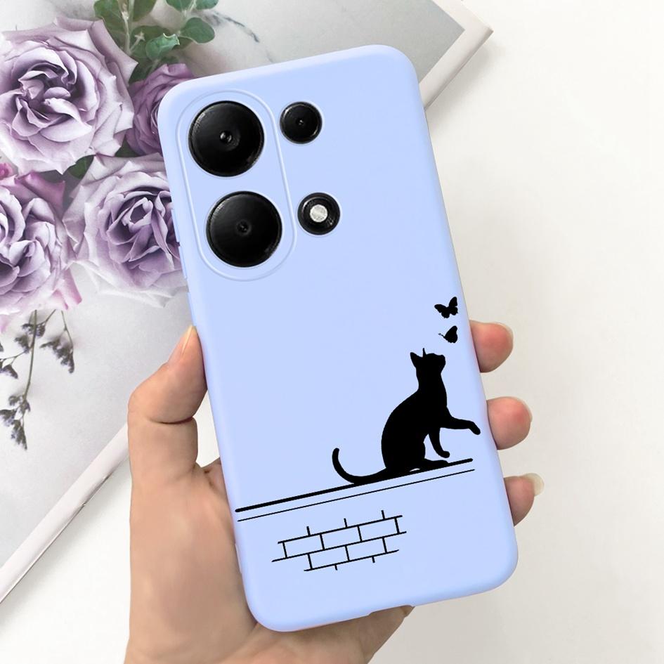 Чехол для Xiaomi Redmi Note 13 Pro 4G 2024 Милое Сердечко Кактус Мягкий Матовый ТПУ Чехол для Xiaomi Poco M6 Pro 4G Note13 Pro Чехол