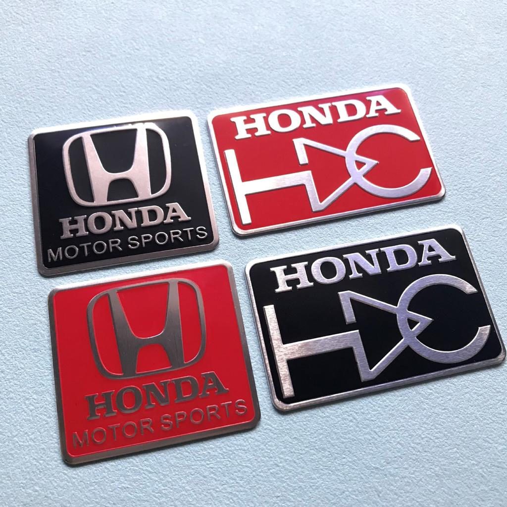 FIQ1 Honda Aluminum Car Body Fender Trunk Decal Badge for Civic FIT Accord CRV CRZ CRX HRV Odyssey City B-Series D-Series H-Series Rs