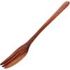 Cabilock Salad Mixing Fork Wood Salad Servers Long Handle Cooking Fork Wooden Kitchen Utensils for Salad BBQ Dessert Vegetable