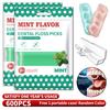 1200/600PCS Mint Flavored Dental Floss Sticks, Equipped with a Dental Floss Box, Family Size Edition Set