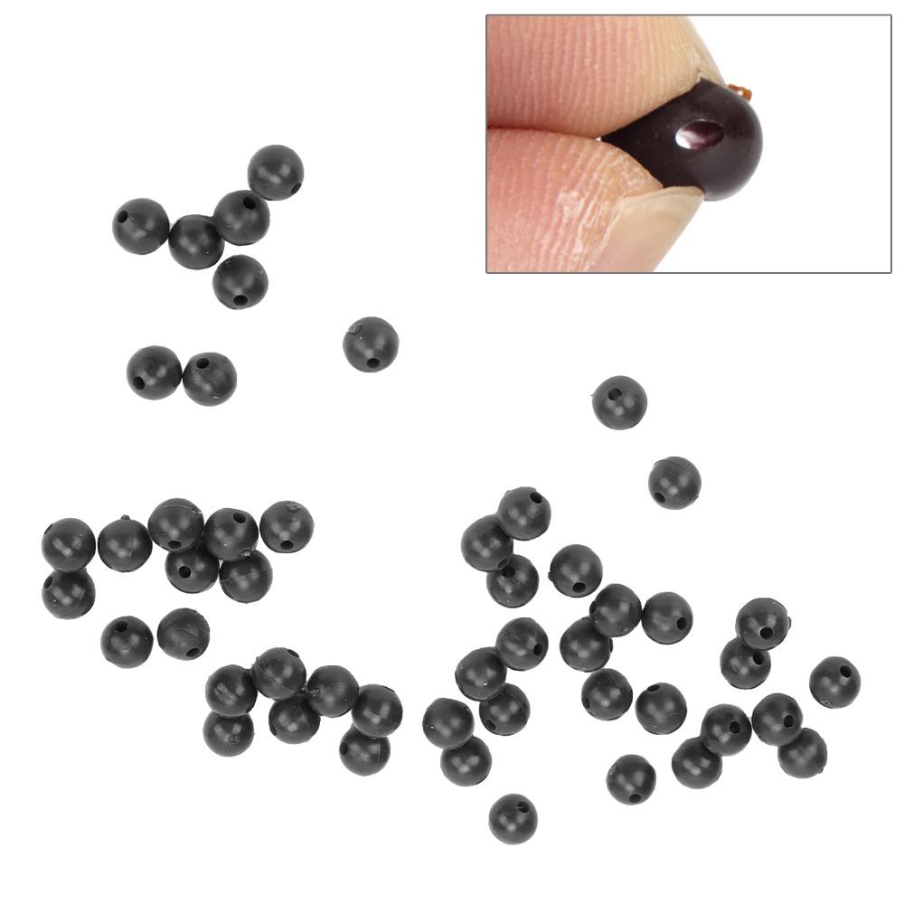 100PCS Soft Carp Fishing Beads Silicone Fishing Shock Beads Fishing Rig Beads For Carp Fishing