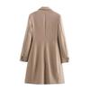 Fashion Style 2024 Autumn New Arrival Women's Easiest for Match Long Sleeves Lapel Mid-Length Soft Coat Outwear 8073260