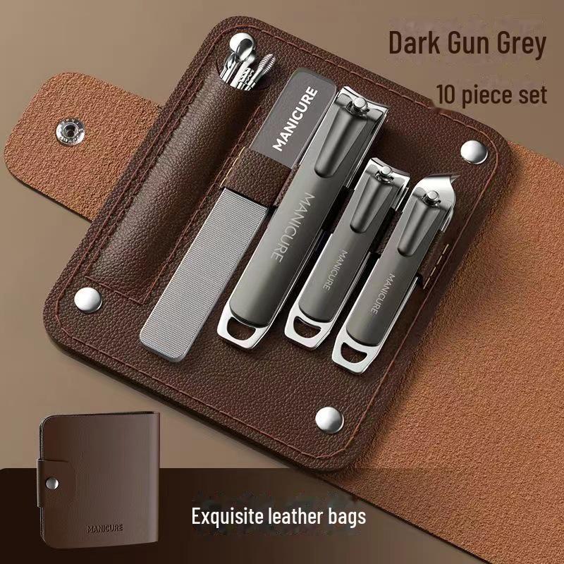 Набор кусачек для ногтей с градиентным цветом: Четырехсекционный вращающийся мешок с большими и малыми косыми клипсаторами