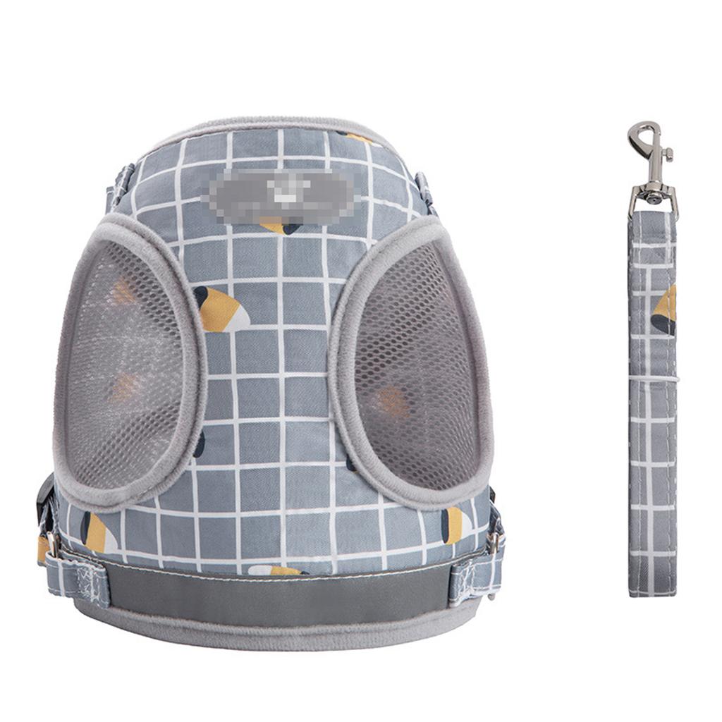 Нейлоновая сетка Светоотражающий щенок Собаки и набор поводков Собачий жилет Поводки Одежда для питомцев для маленьких собак