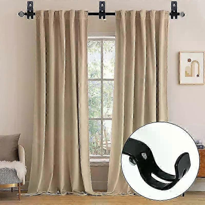 2Pcs Extendable Adjustable Curtain Rod Support with Screws Durable Curtain Rod Bracket Curtain Rod Holder Window Hardware hwy