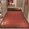 Red Plush Carpet Door Mat Non Slip Cuttable Welcome Doormat For Home Entryway Entrance Porch High End Festive Floor Mat