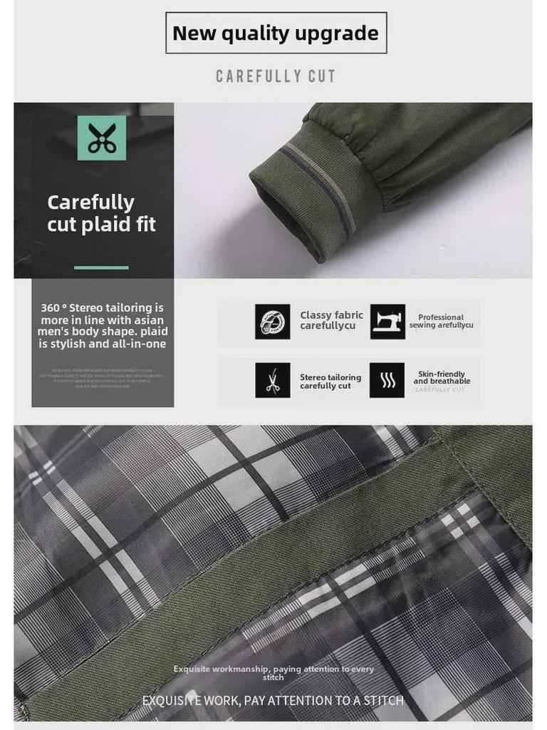 Мужская повседневная хлопковая куртка: Модное свободное спортивное пальто большого размера на весну/осень.