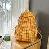 Plaid Print Schoolbag Women's Lightweight Backpack