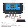 Solar Panel Controller 12V/24V Adjustable LCD Display Solar Panel Battery Regulator with Dual USB Port 10A-100A