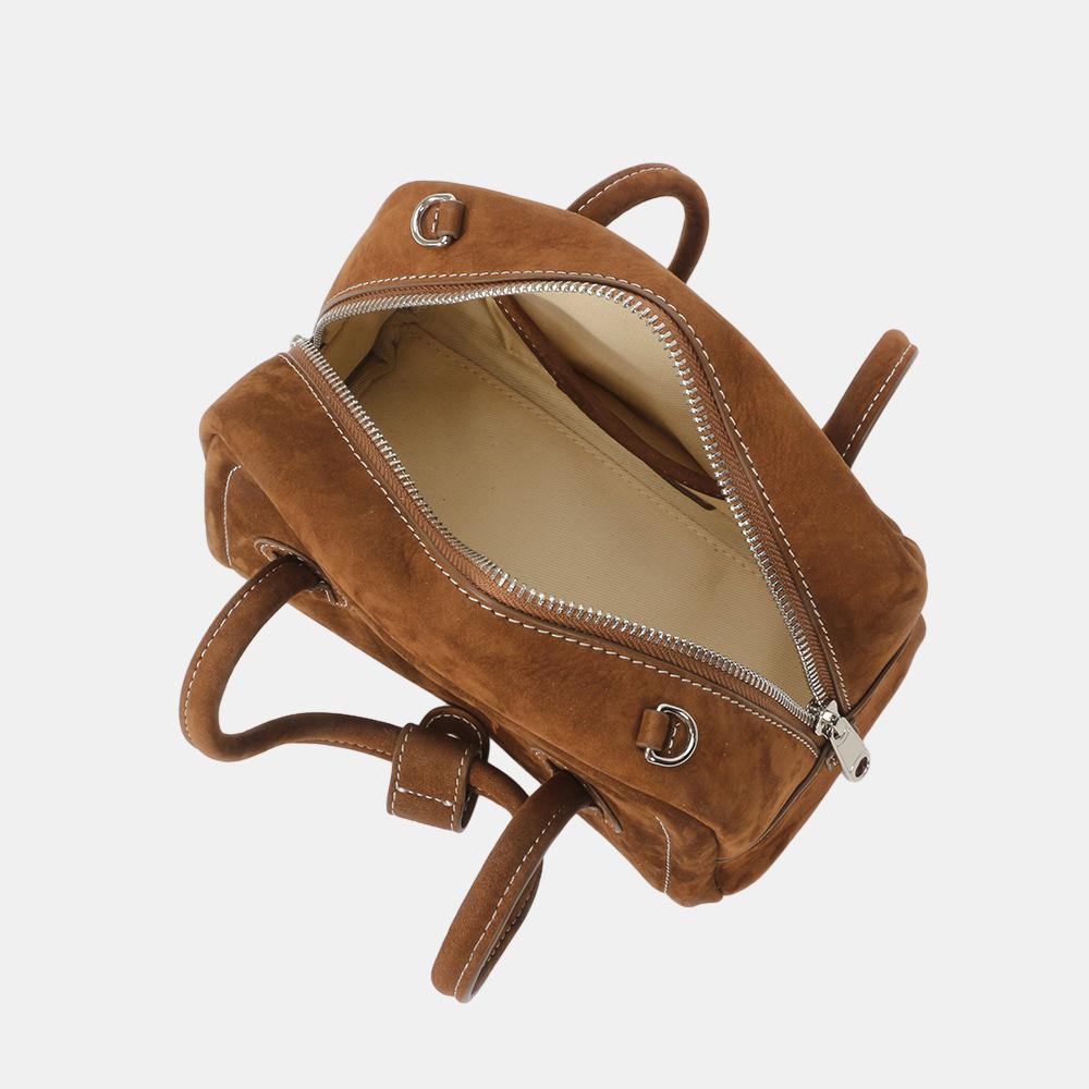 Винтажная сумка Boston Bag Niche Leather Tote Большая вместительная сумка для боулинга Shell Bag