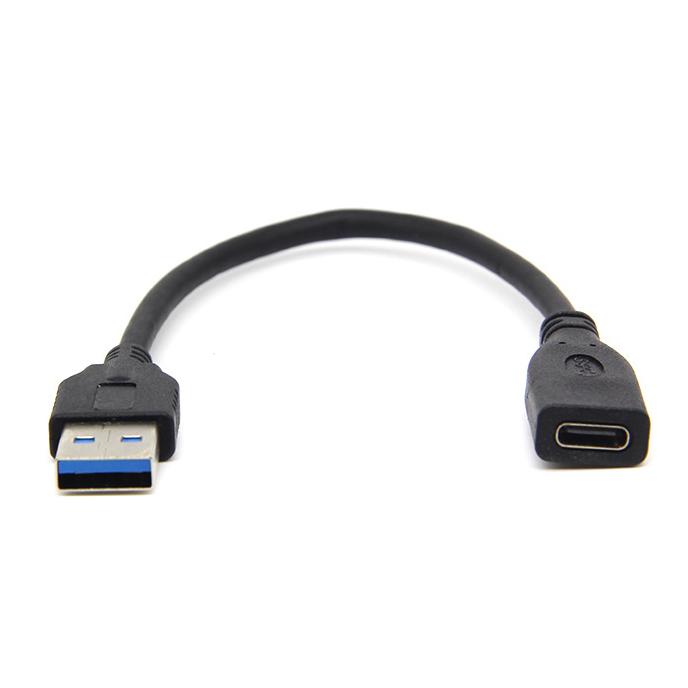0.2m Type-C Female To USB 3.0 Male Data and Charge Extension Cable for Macbook Chromebook Pixel