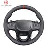 Черный искусственный кожаный мягкий удобный нескользящий чехол на руль автомобиля, сшитый вручную для Ford Ranger 2022-2023 Everest 2022-2023