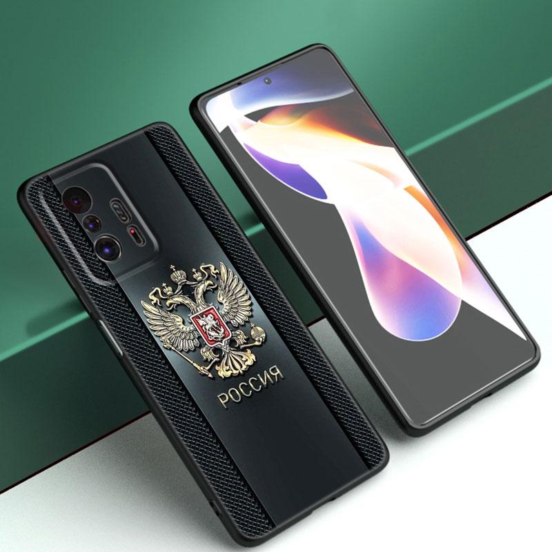 Россия Российские Флаги Эмблема Чехол для телефона Для Xiaomi Mi A2 8 9 SE Note 10 10T 11 12 Lite 9T 11T 12S 12T Pro A3 6X 12X Черная Крышка