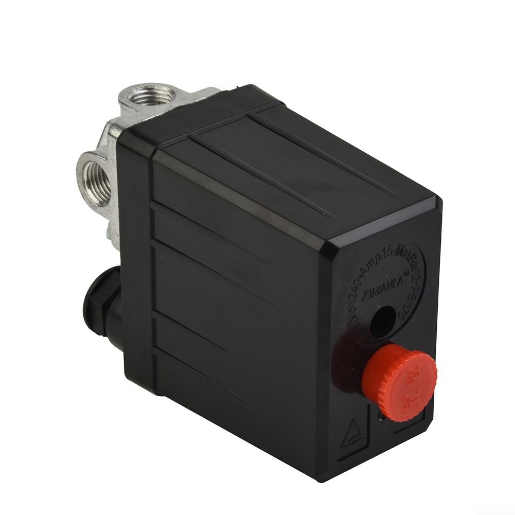 Air Compressor Switch Regulator Kit Pressure Gauge Safety Value Metal Useful