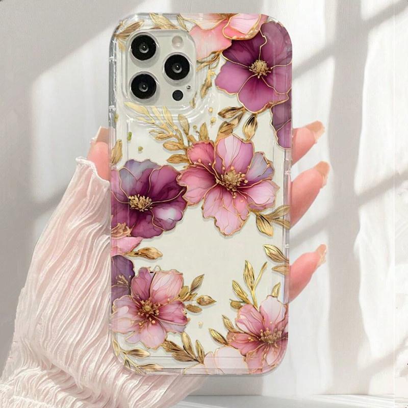 Прозрачный чехол с цветочным принтом для Xiaomi Redmi Note 12 11 10 13 Pro Plus 5G 13C 12C 11S 10S 12S 4G Ударопрочный Мягкий ТПУ чехол
