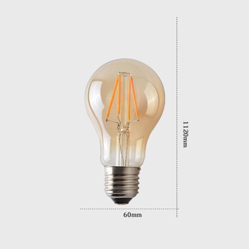 Светодиодная промышленная лампа темно-коричневого цвета, регулируемая лампа 220 В ST64 A60 G80 G45 E27