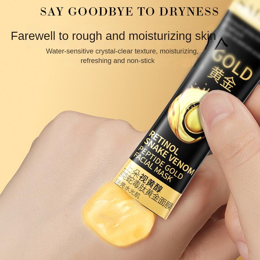 Ретинол Змеиный яд Золотая маска для омоложения кожи Маска для лица Глубокое увлажнение Увлажнение Контроль жирности Сужение пор Средства по уходу за кожей для мужчин и женщин