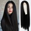 Synthetic Long Straight Wig Fashion Extension Lace Front Wig Without Bangs Black Wig For Women Daily Cosplay Wear