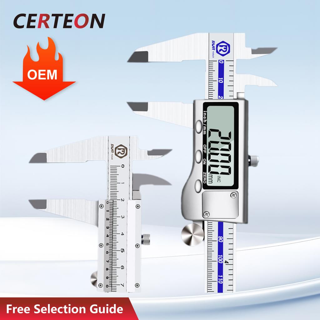 Stainless Steel Digital Vernier Caliper Electronic Measuring Tool 150mm 200mm Inch Metric LCD Precision Gauge