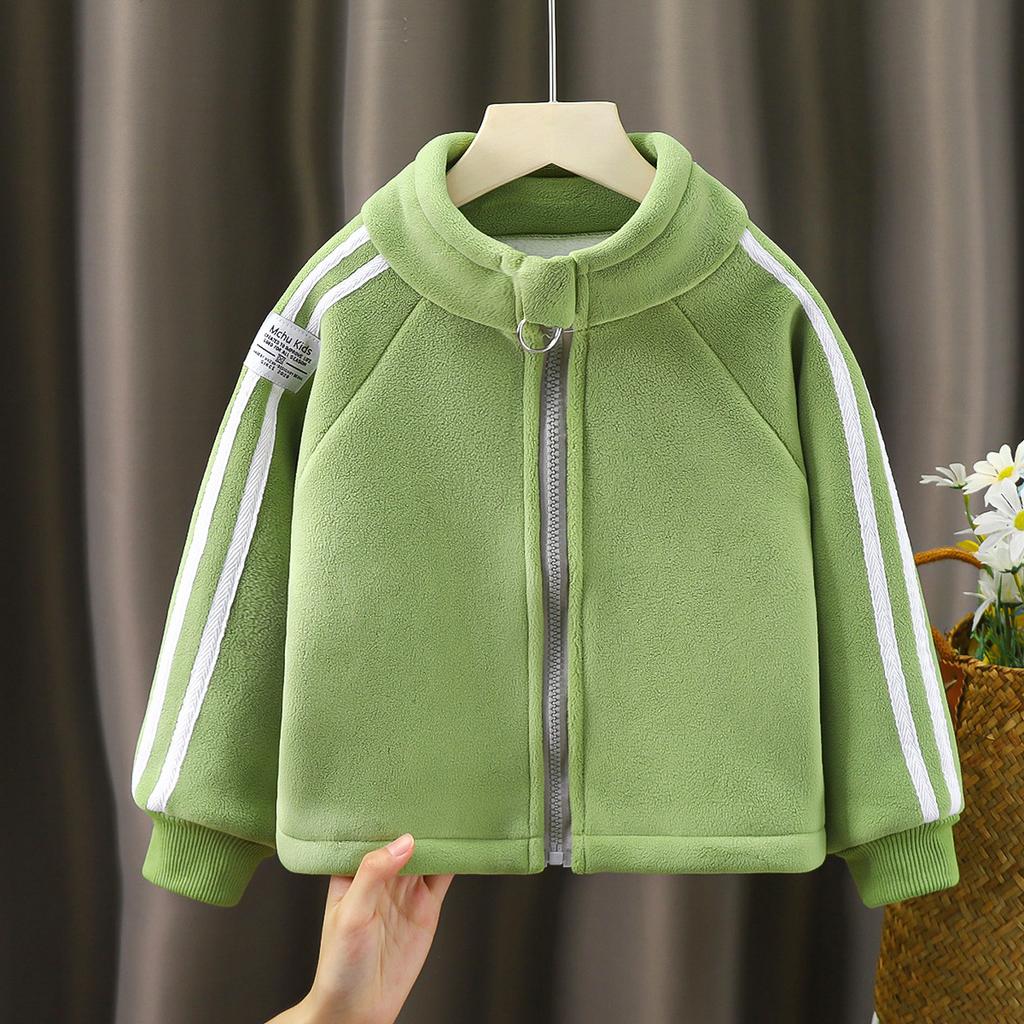 Children's Casual Coat Spring and Autumn Winter Boys and Girls Thick Warm Standing Collar Coat