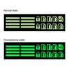 Car Door Window Switch Button Sticker Night Luminous Green Fluorescent Decal Kit