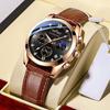 Новые роскошные мужские часы ТОП-бренда с коробкой, мужские многофункциональные водонепроницаемые светящиеся мужские кварцевые часы
