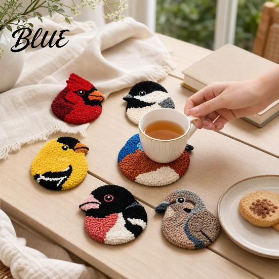 Набор для вышивания птицы на подставке DIY Набор с иглой-тамбурным стежком с напечатанными узорами Пряжа для рукоделия для ухода за собой Обруч Инструменты Лесной стиль Для начинающих Легкий
