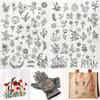 2 листа Цветы и Листья Дизайны Стежковая Вышивка Бумага DIY Ручное Шитье Стабилизаторы Для Новичков