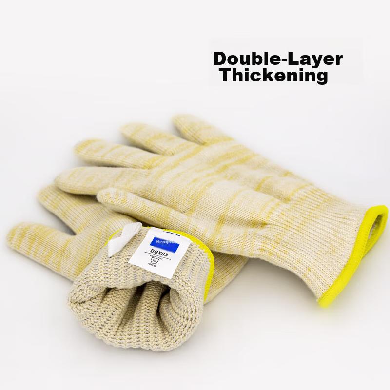 Henghui Heat-Resistant Gloves, 300°C Industrial Insulation, Five-Finger Thickened Anti-Scalding Microwave Oven Gloves, DGX83 [Genuine Product]