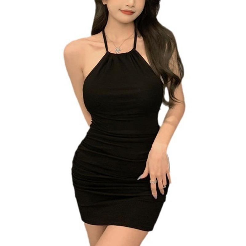 Женское платье-халтер с бретелью через шею, летнее, сладкое, пряное, чистое желание, шоу Spice Girls, тонкое, сексуальное платье