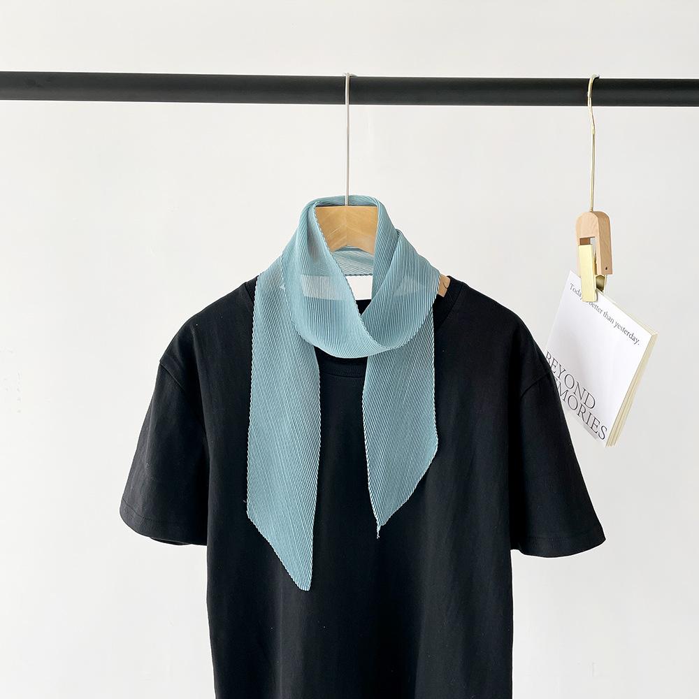 Spring And Summer Satin Long Scarf For Women Sunscreen Shawl Fashionable Beauty Scene Satin Long Scarf Versatile Travel Scarf